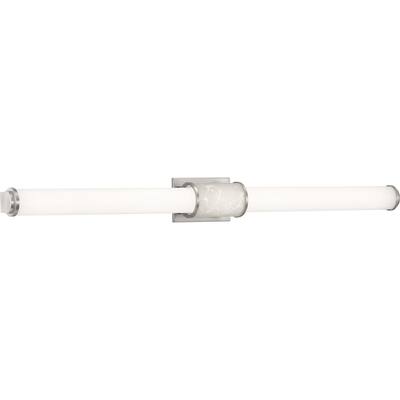 Phase 1.2 LED Collection 48" Brushed Nickel White Shade Modern Bath Vanity Light