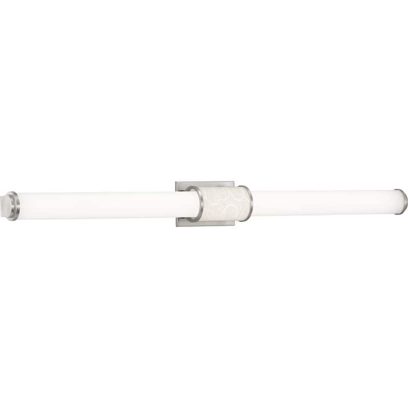 Phase 1.2 LED Collection 48" Brushed Nickel White Shade Modern Bath Vanity Light