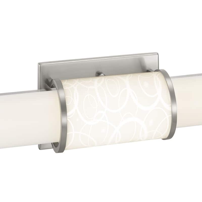 Phase 1.2 LED Collection 48" Brushed Nickel White Shade Modern Bath Vanity Light