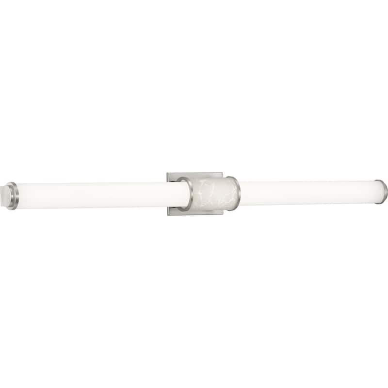 Phase 1.2 LED Collection 48" Brushed Nickel White Shade Modern Bath Vanity Light