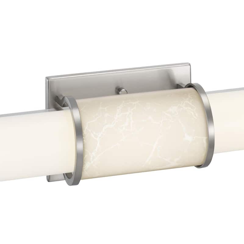 Phase 1.2 LED Collection 48" Brushed Nickel White Shade Modern Bath Vanity Light