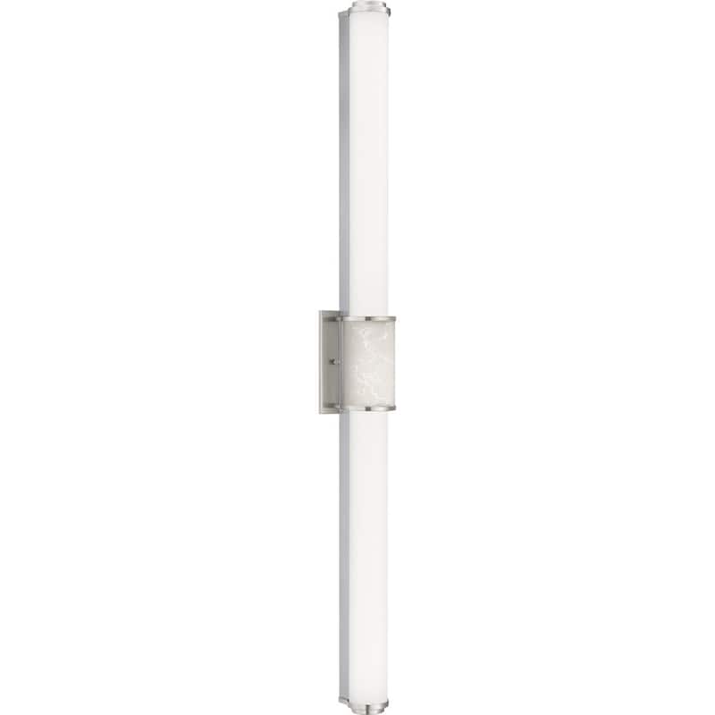 Phase 1.2 LED Collection 48" Brushed Nickel White Shade Modern Bath Vanity Light