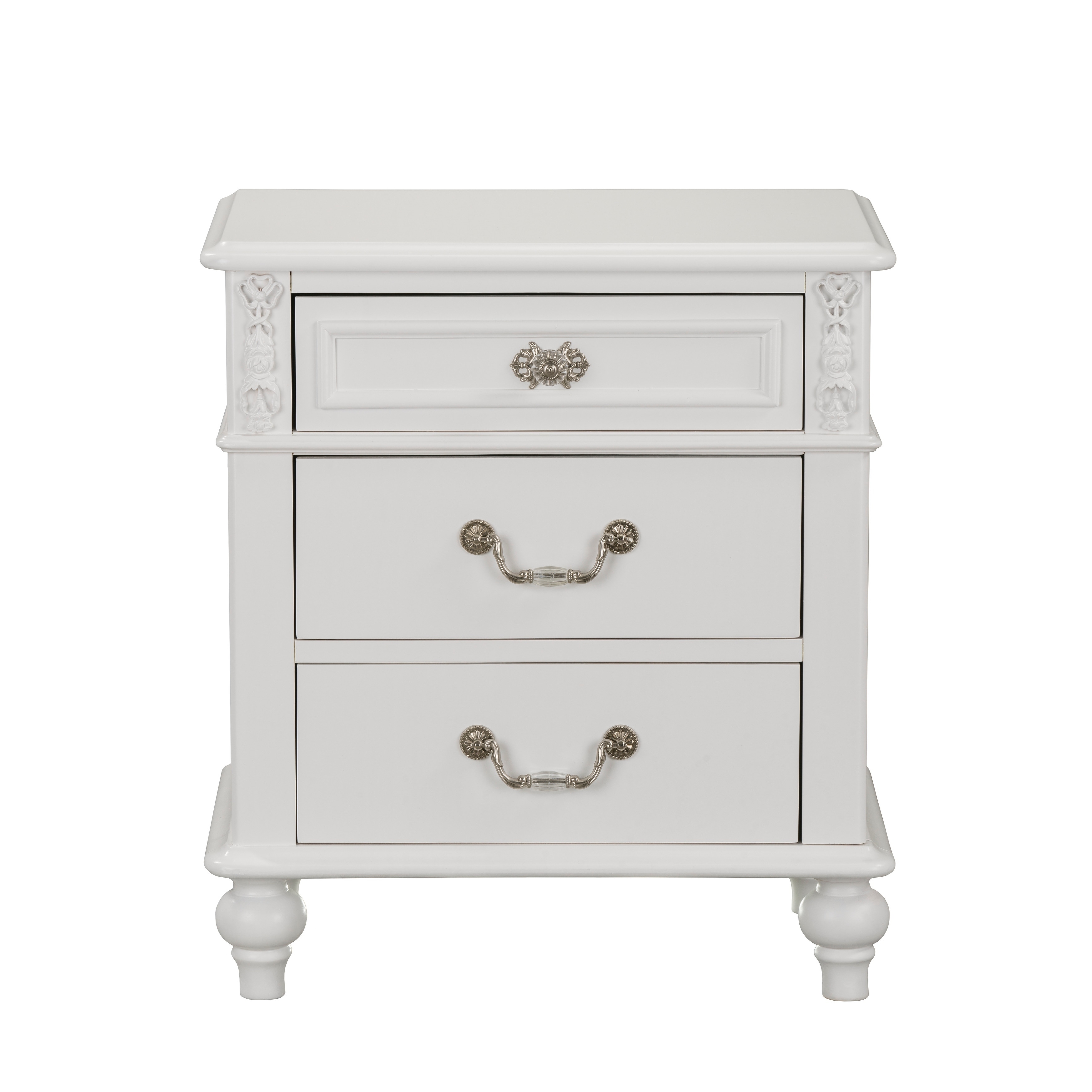 Standard Furniture Olivia White Wood 3drawer Nightstand eBay