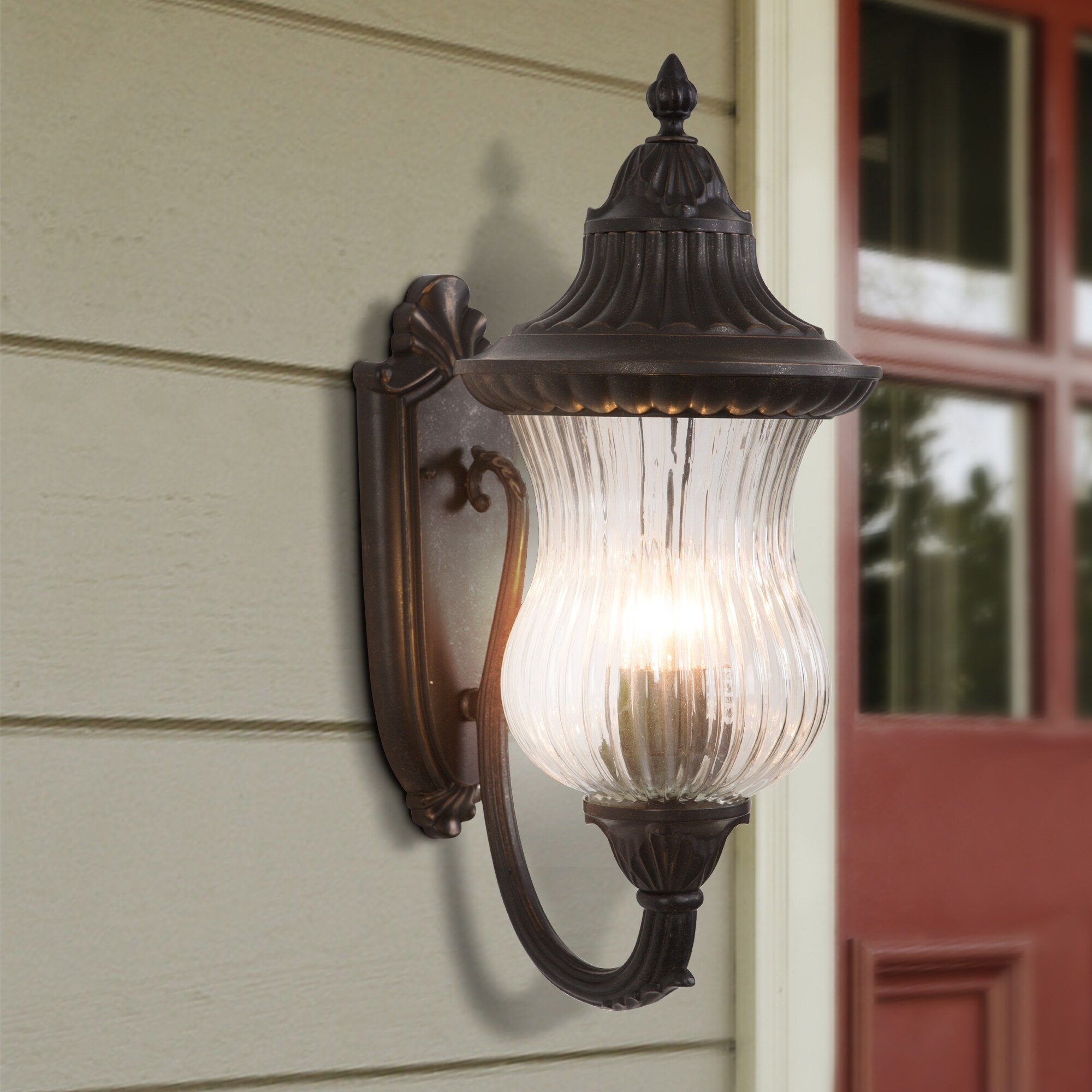 Yosemite Home Decor Matteo Collection 17 inch Outdoor Wall Bronze 9.5 x