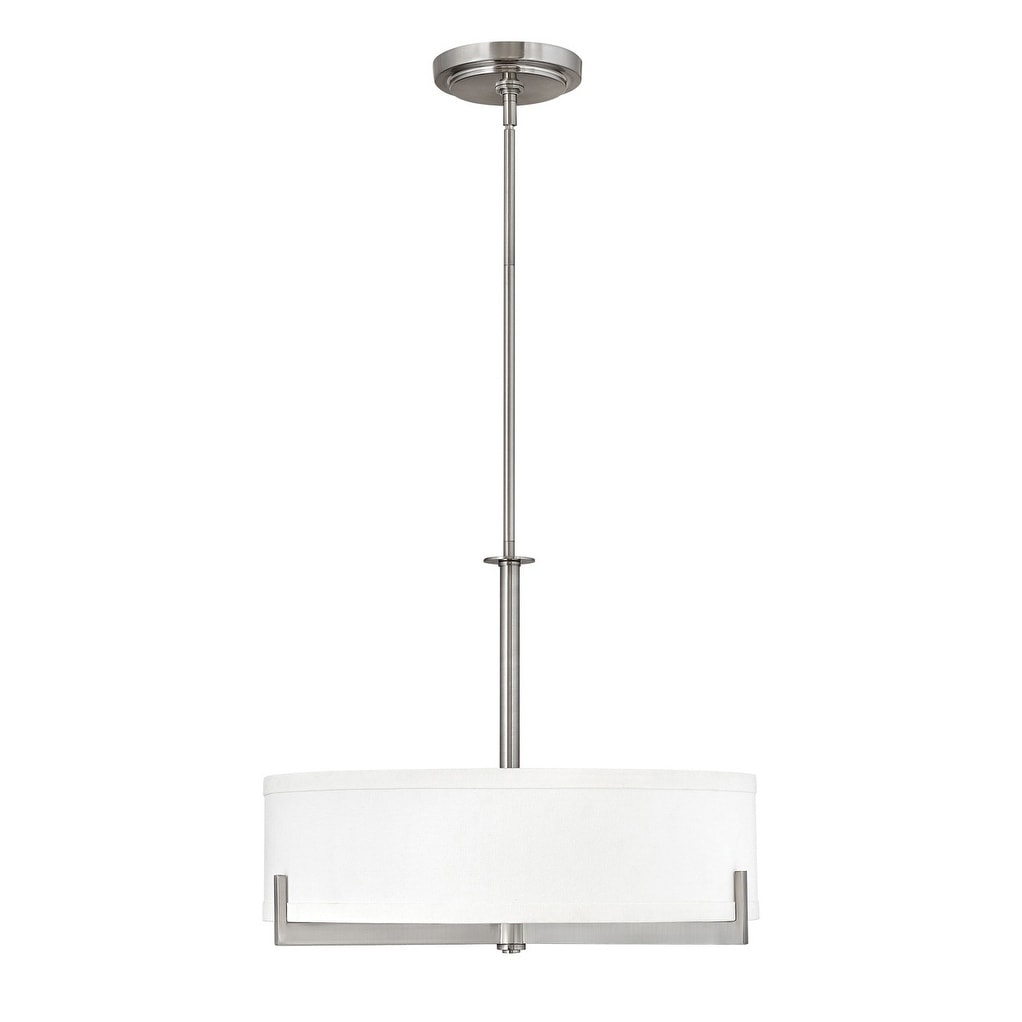 Hinkley Hayes 3-Light Chandelier in Brushed Nickel - Chandeliers For Bedrooms by Overstock.com