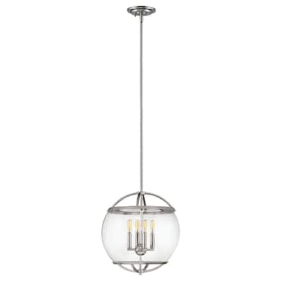 Hinkley Calvin 4-Light Pendant in Polished Nickel