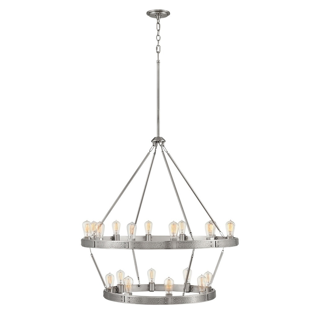 Hinkley Everett 20-Light Chandelier in Brushed Nickel - Chandeliers For Bedrooms by Overstock.com