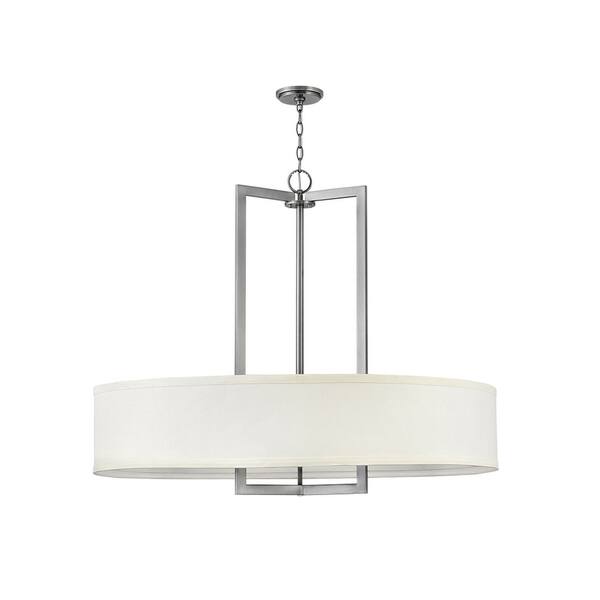 slide 1 of 1, Hinkley Hampton 9-Light Chandelier in Antique Nickel