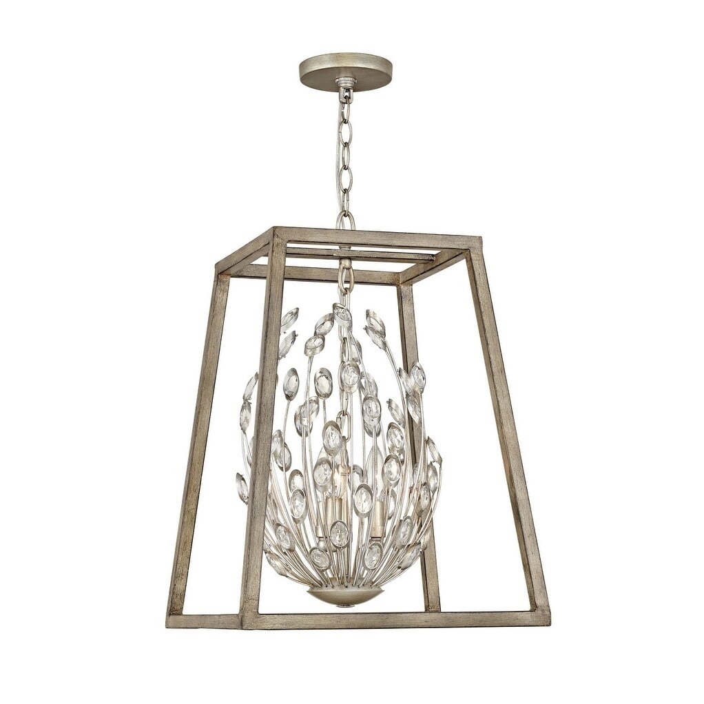Hinkley Loren 2-Light Chandelier in Silver Leaf - Chandeliers For Bedrooms by Overstock.com