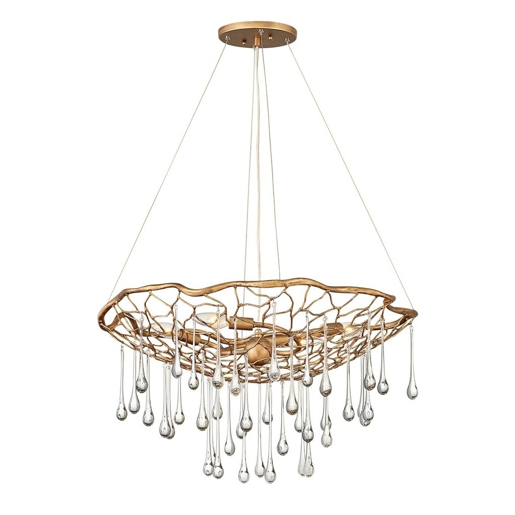 Hinkley Laguna 4-Light Chandelier in Burnished Gold - Chandeliers For Bedrooms by Overstock.com