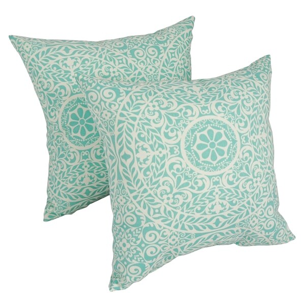 aqua throw pillows