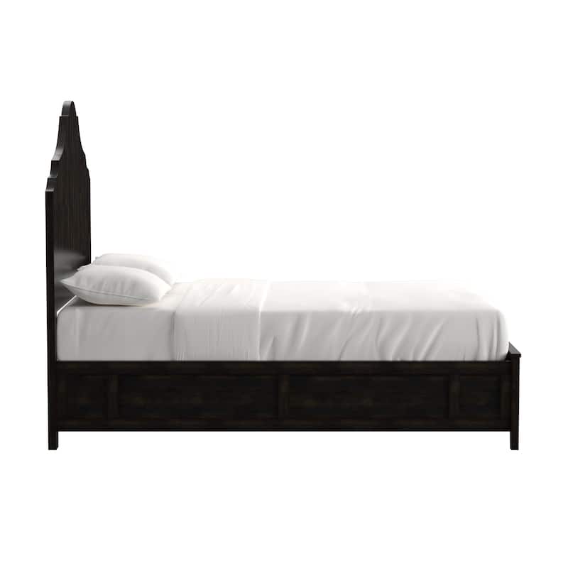 Ediline Antique-finish Scalloped Panel Bed by iNSPIRE Q Classic