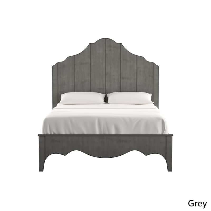Ediline Antique-finish Scalloped Panel Bed by iNSPIRE Q Classic