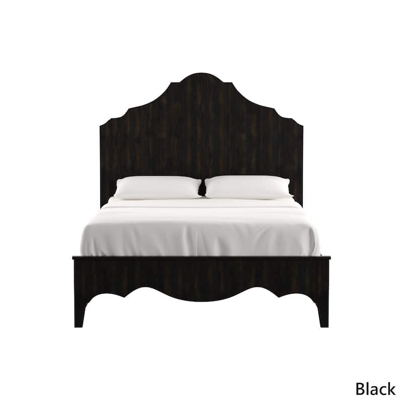 Ediline Antique-finish Scalloped Panel Bed by iNSPIRE Q Classic