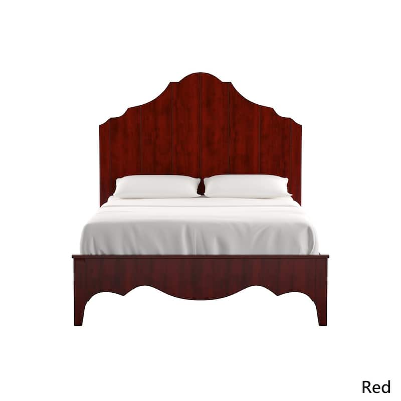 Ediline Antique-finish Scalloped Panel Bed by iNSPIRE Q Classic