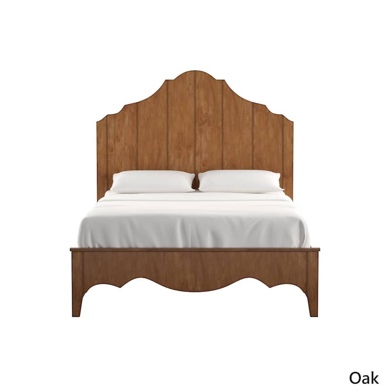 Ediline Antique-finish Scalloped Panel Bed by iNSPIRE Q Classic
