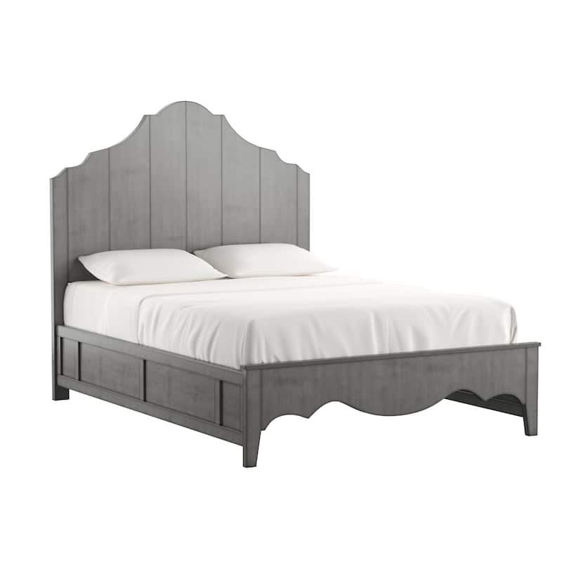Ediline Antique-finish Scalloped Panel Bed by iNSPIRE Q Classic