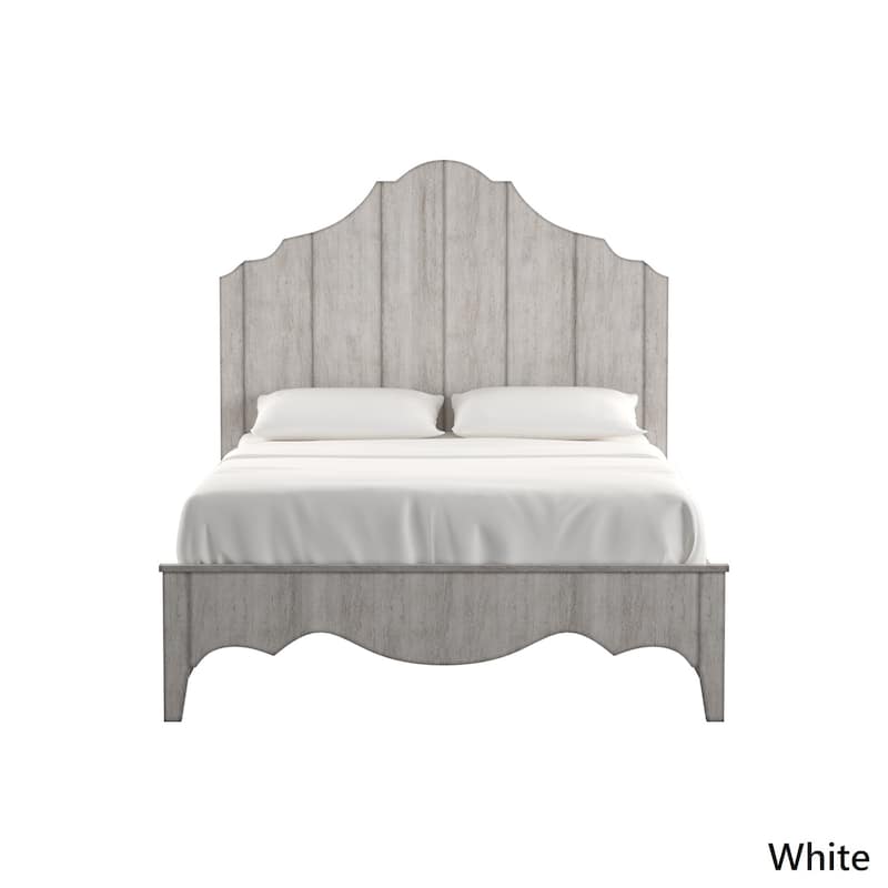 Ediline Antique-finish Scalloped Panel Bed by iNSPIRE Q Classic