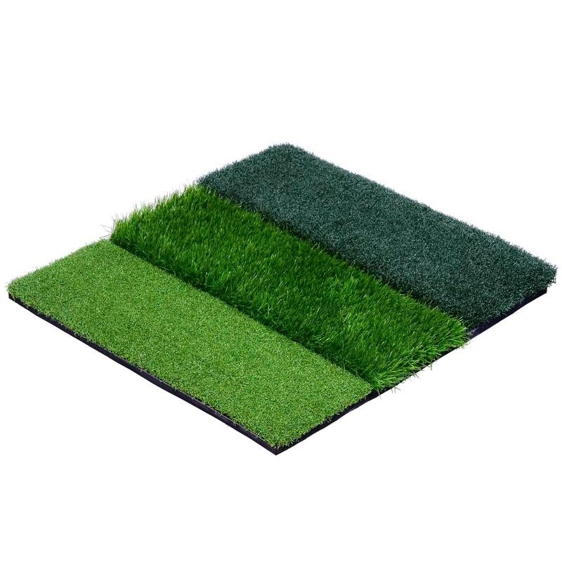 GoSports Tri-Turf XL Golf Practice Hitting Mat - Huge 24 Inch x 24 Inch for  Optimal Practice