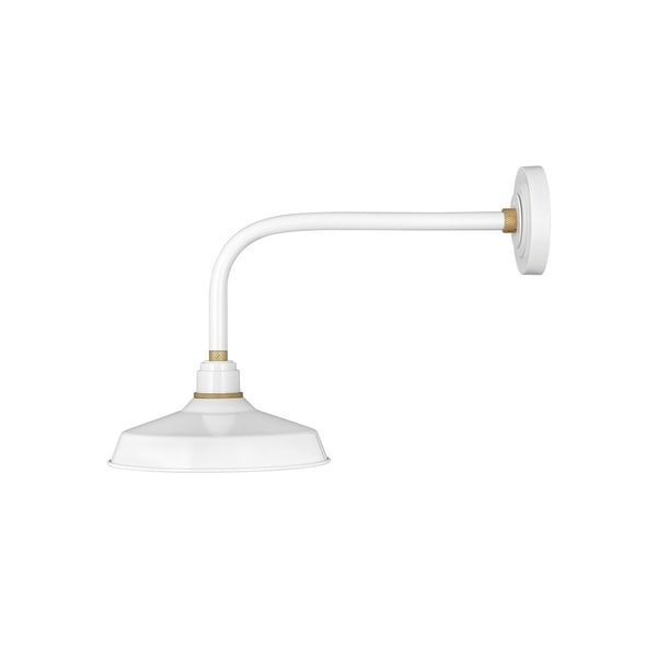 Hinkley Foundry 1-Light Outdoor Wall Mount Lantern in Gloss White. Opens flyout.