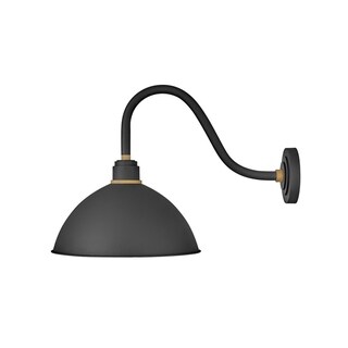 Hinkley Foundry 1-Light Outdoor Wall Mount Lantern in Textured Black