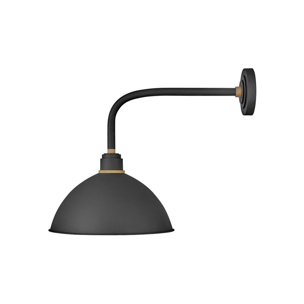 Hinkley Foundry 1-Light Outdoor Wall Mount Lantern in Textured Black