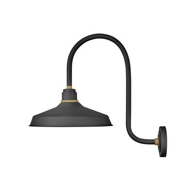 Hinkley Foundry 1-Light Outdoor Wall Mount Lantern in Textured Black