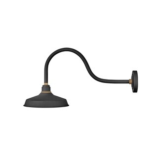 Hinkley Foundry 1-Light Outdoor Wall Mount Lantern in Textured Black
