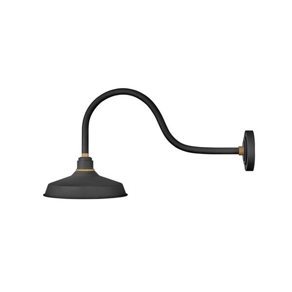 slide 1 of 1, Hinkley Foundry 1-Light Outdoor Wall Mount Lantern in Textured Black
