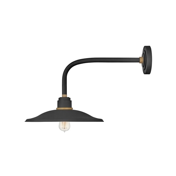Hinkley Foundry 1-Light Outdoor Wall Mount Lantern in Textured Black. Opens flyout.
