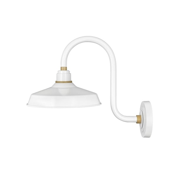 Hinkley Foundry 1-Light Outdoor Wall Mount Lantern in Gloss White. Opens flyout.