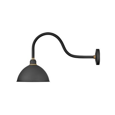 Hinkley Foundry 1-Light Outdoor Wall Mount Lantern in Textured Black