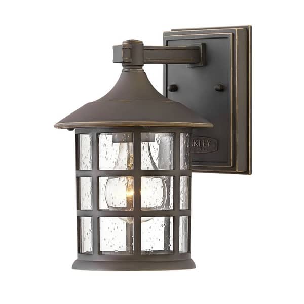 slide 1 of 1, Hinkley Freeport 1-Light Outdoor Wall Mount Lantern in Oil Rubbed Bronze