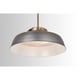 preview thumbnail 2 of 4, Carbon Loft Jennie 1-light Antique Nickel Pendant - Antique Nickel