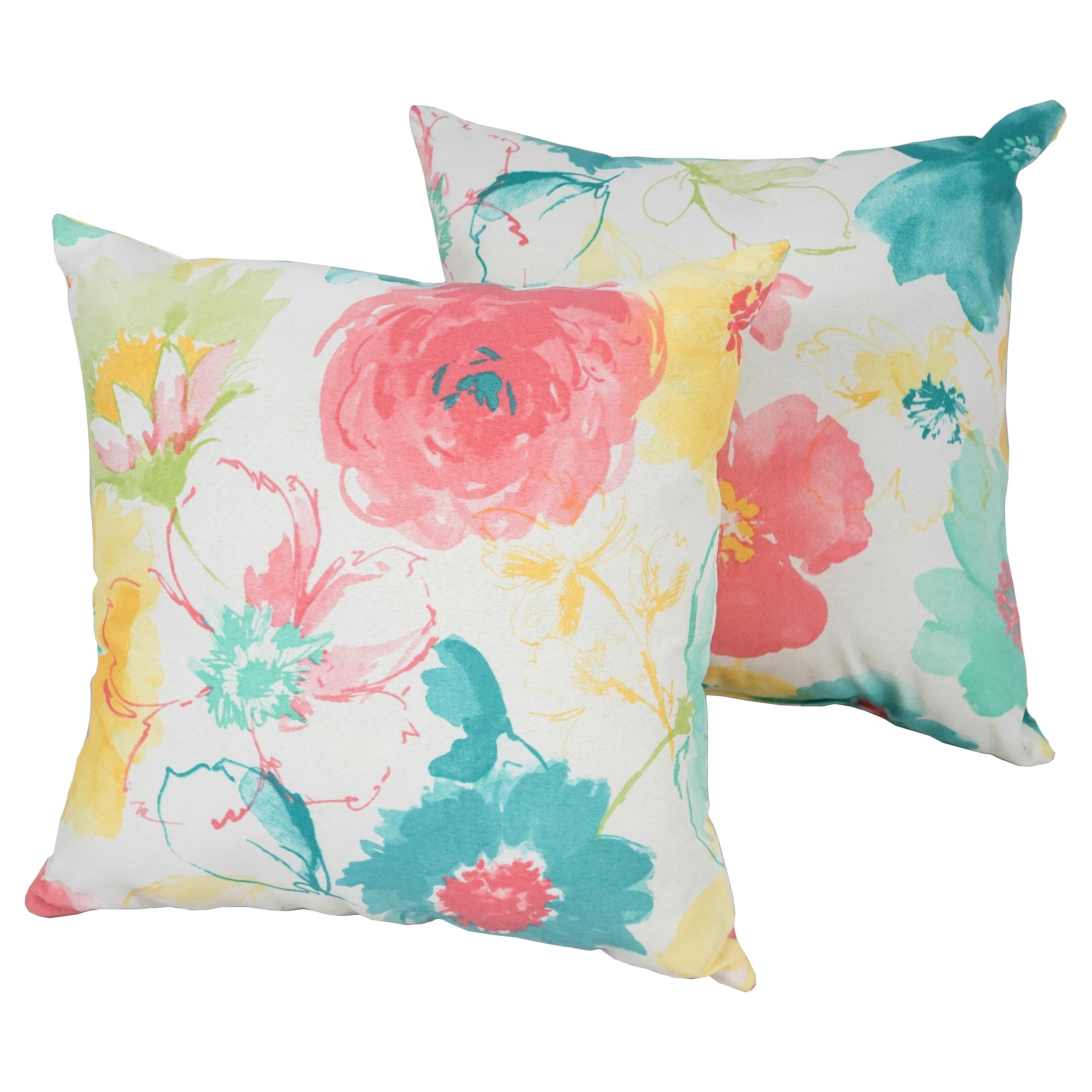 Shop Solarium Wonderous Floral 17 Inch Indoor Outdoor Throw