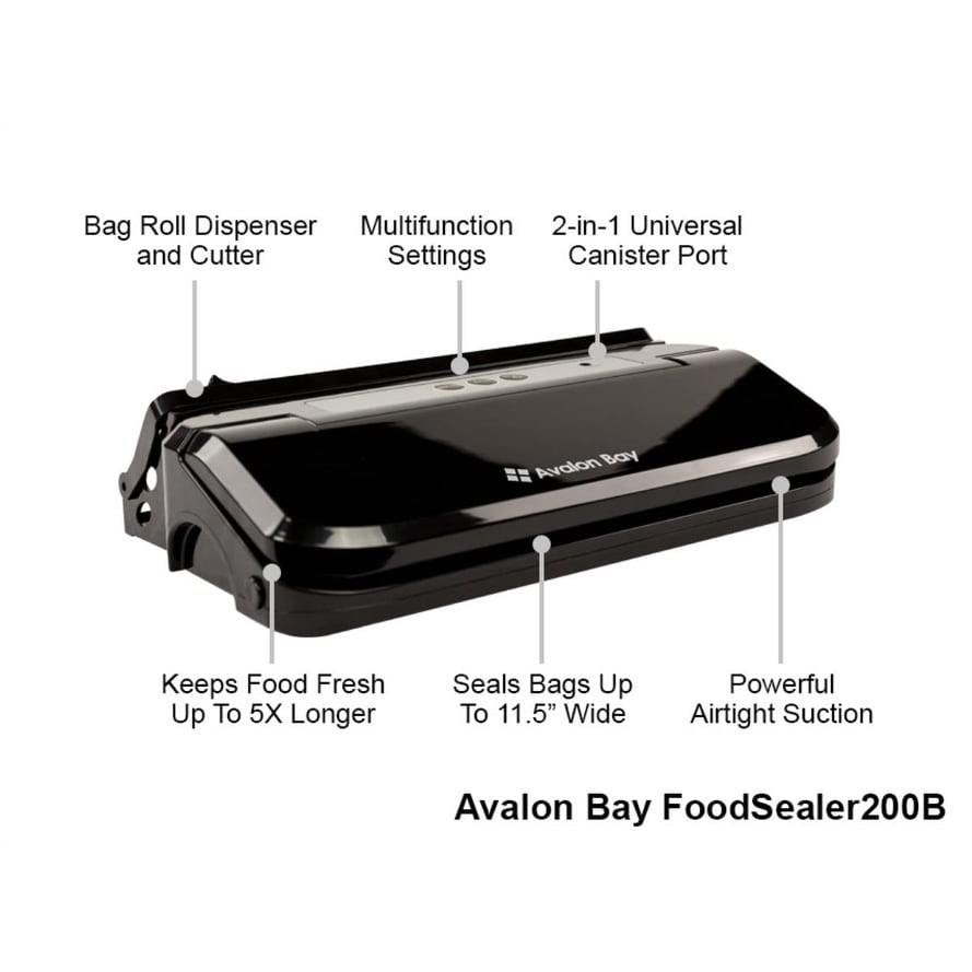 Avalon Bay Vacuum Sealer, Automatic Vacuum Sealing System with BPA