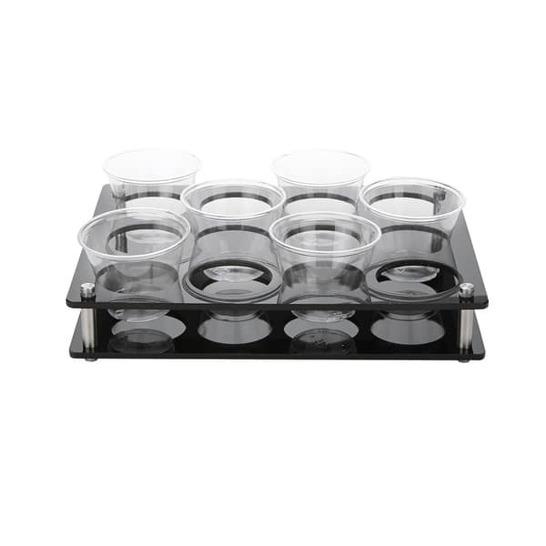 Mind Reader Acrylic 12 Rectangle Slot Cup Glass Holder Tray, Black - Bed  Bath & Beyond - 26299345