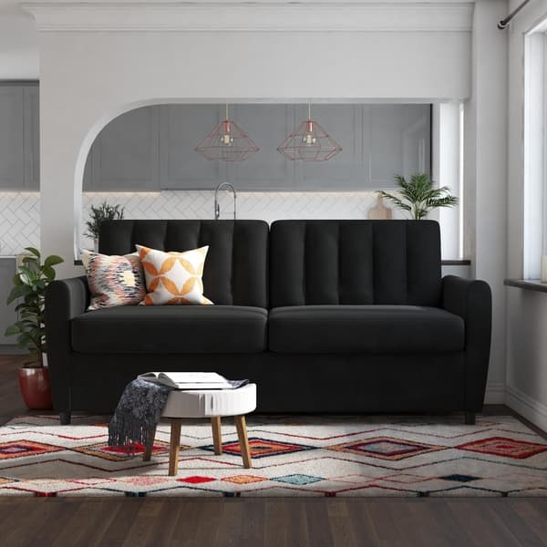 Novogratz Brittany Sleeper Sofa With Memory Foam Mattress Novogratz Brittany Sleeper Sofa