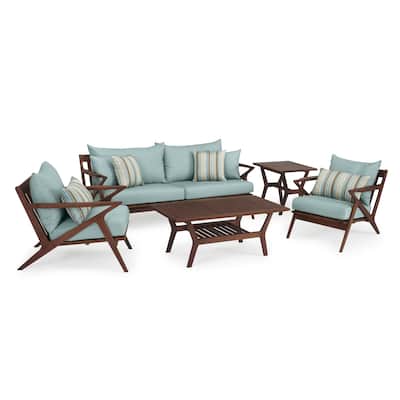 Vaughn 5 Piece Sunsharp Outdoor Patio Seating Set - Bliss Blue