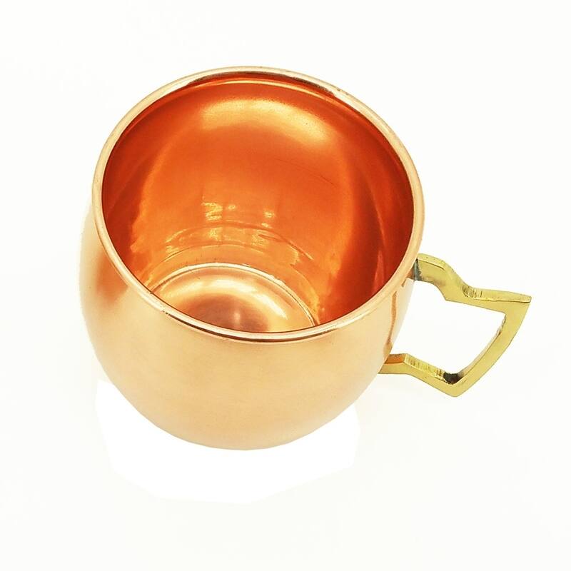 Modern Home Authentic 100 Percent Solid Copper Moscow Mule Mug - Handmade in India