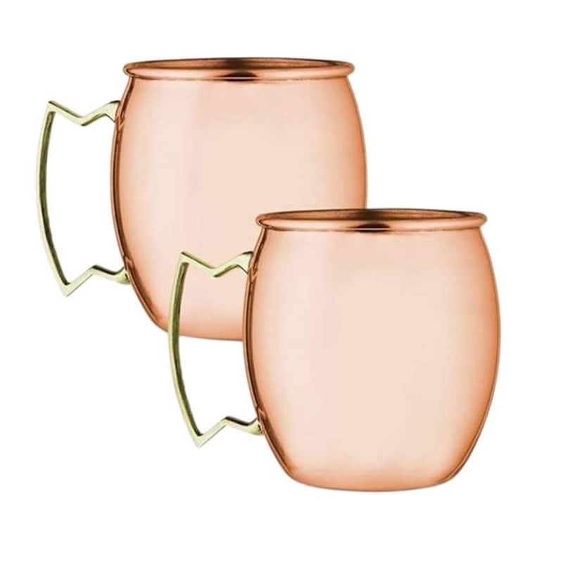 Modern Home Authentic 100 Percent Solid Copper Moscow Mule Mug - Handmade in India