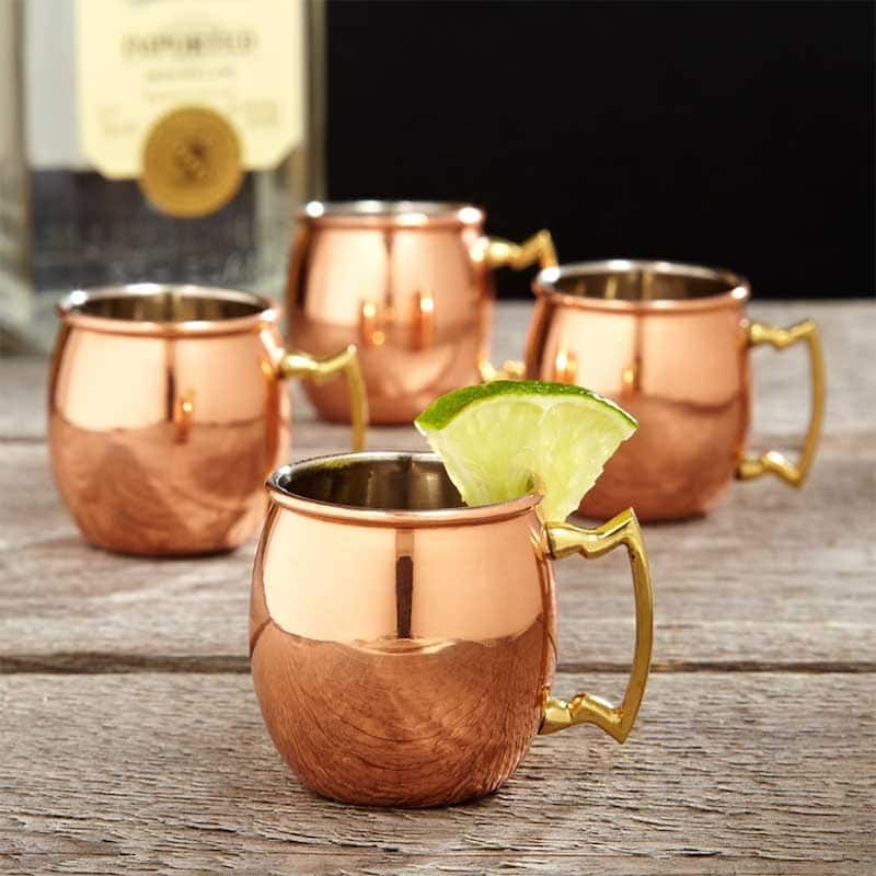 Modern Home Authentic 100 Percent Solid Copper Moscow Mule Mug - Handmade in India