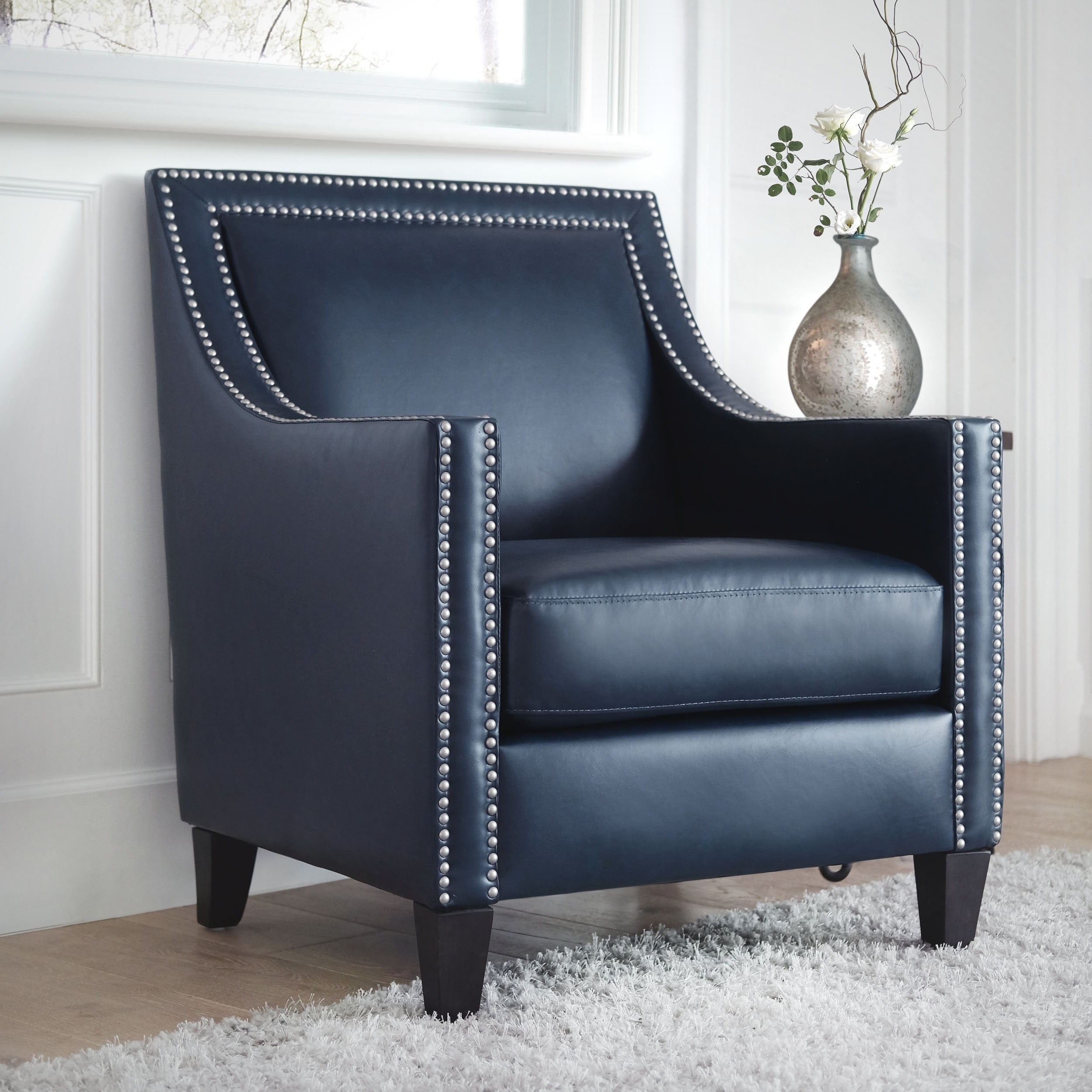 Copper grove rab store leather nailhead armchair