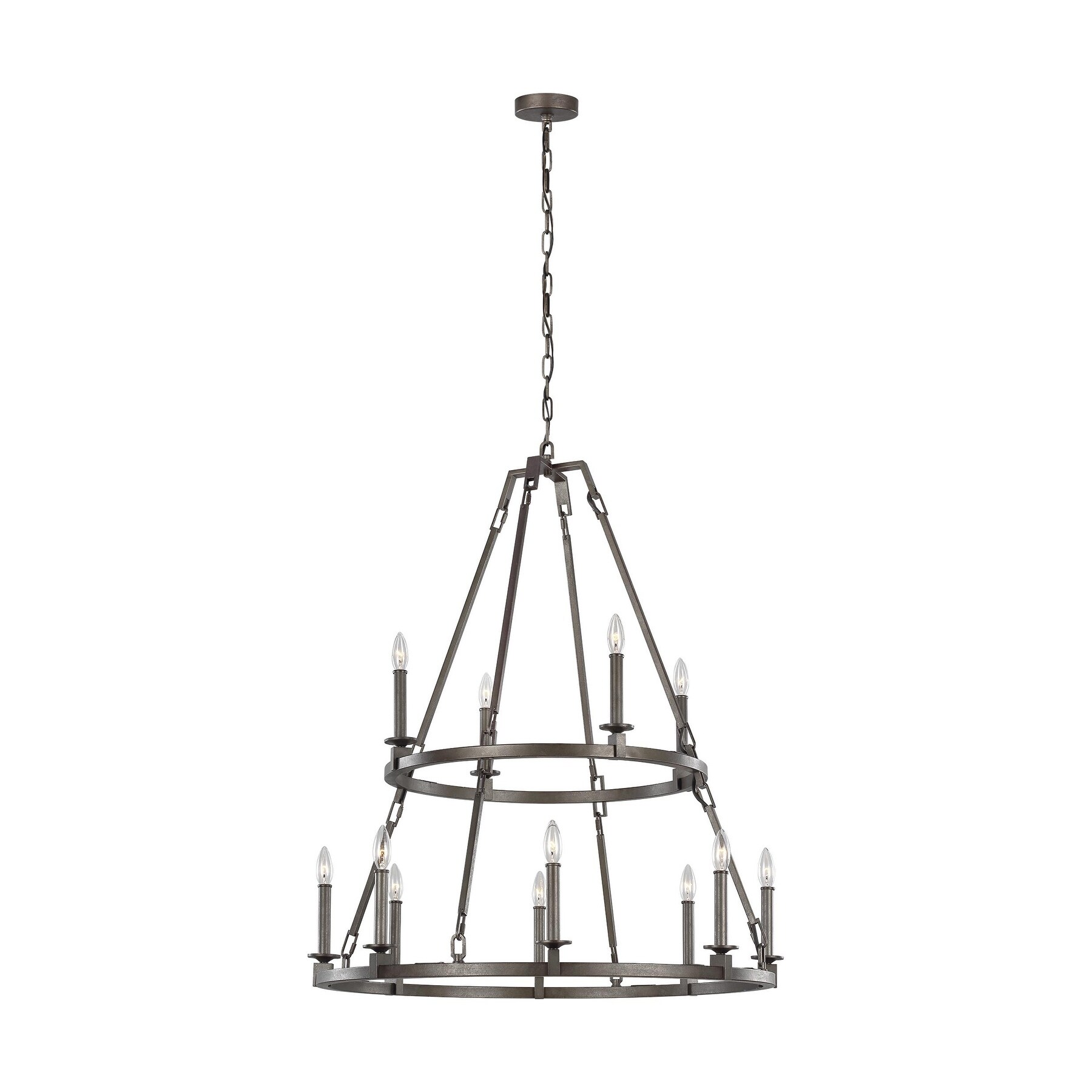 Landen Smith Steel 12-light Chandelier - Chandeliers For Bedrooms by Overstock.com