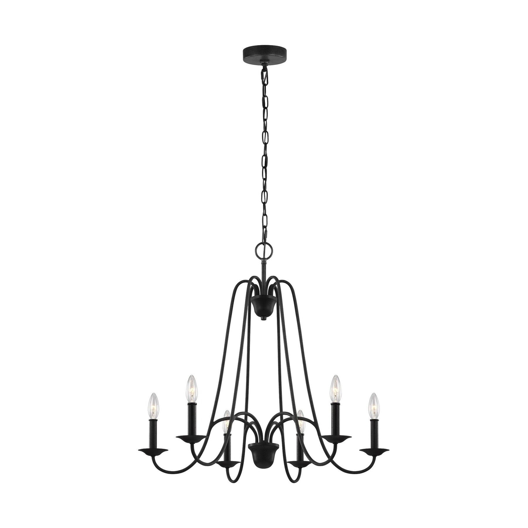 Boughton Antique Forged Iron Steel 6-light Chandelier - Chandeliers For Bedrooms by Overstock.com