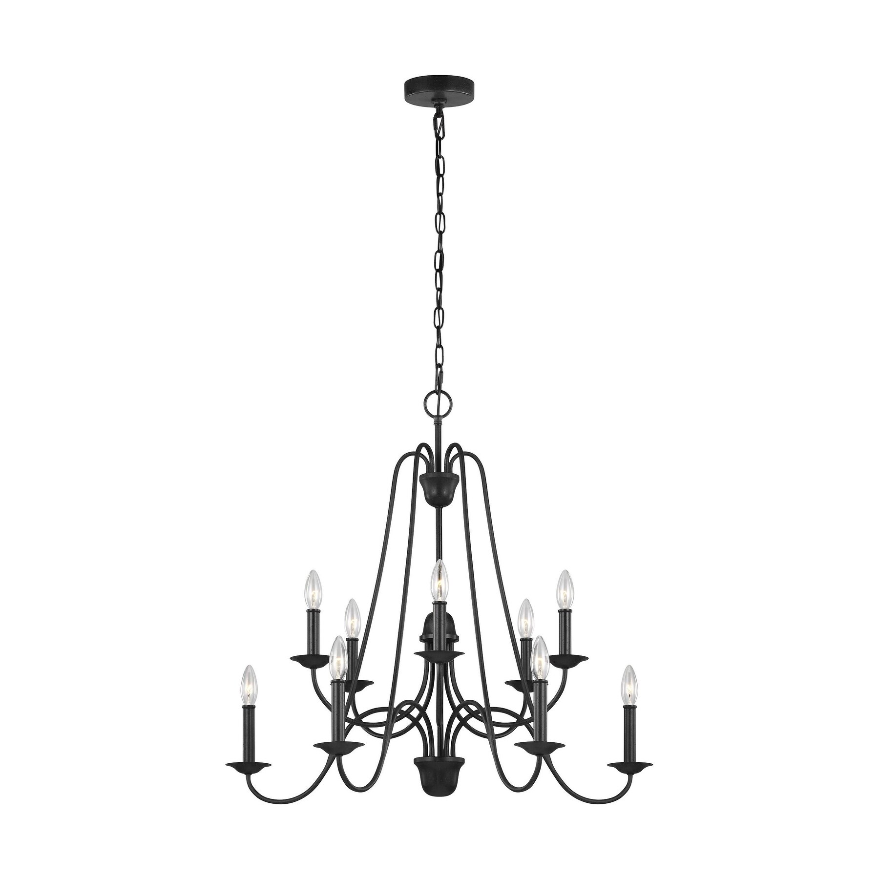 Boughton Antique Forged Iron Steel 10-light Chandelier - Chandeliers For Bedrooms by Overstock.com