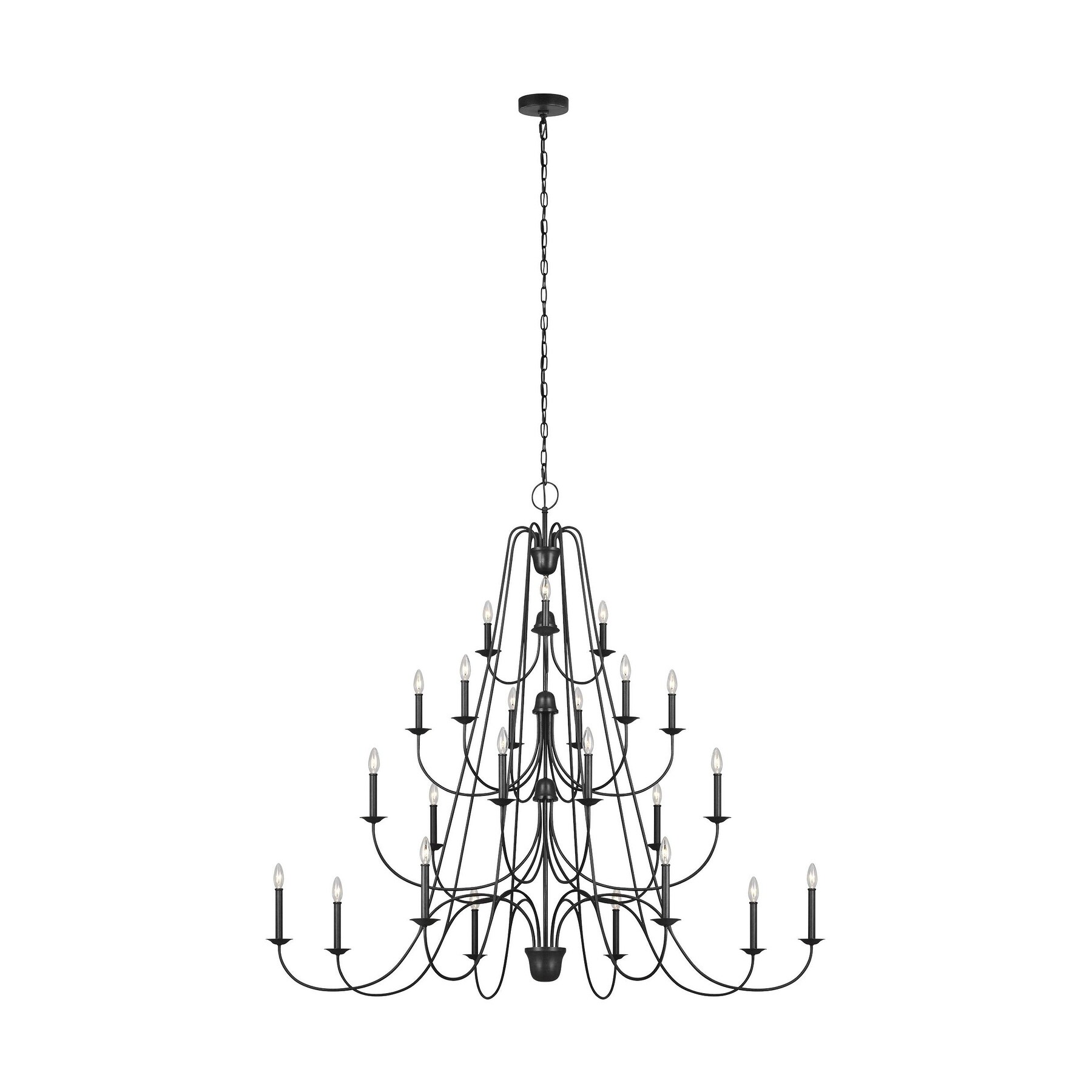 Boughton Antique Forged Iron Steel 24-light Chandelier - Chandeliers For Bedrooms by Overstock.com