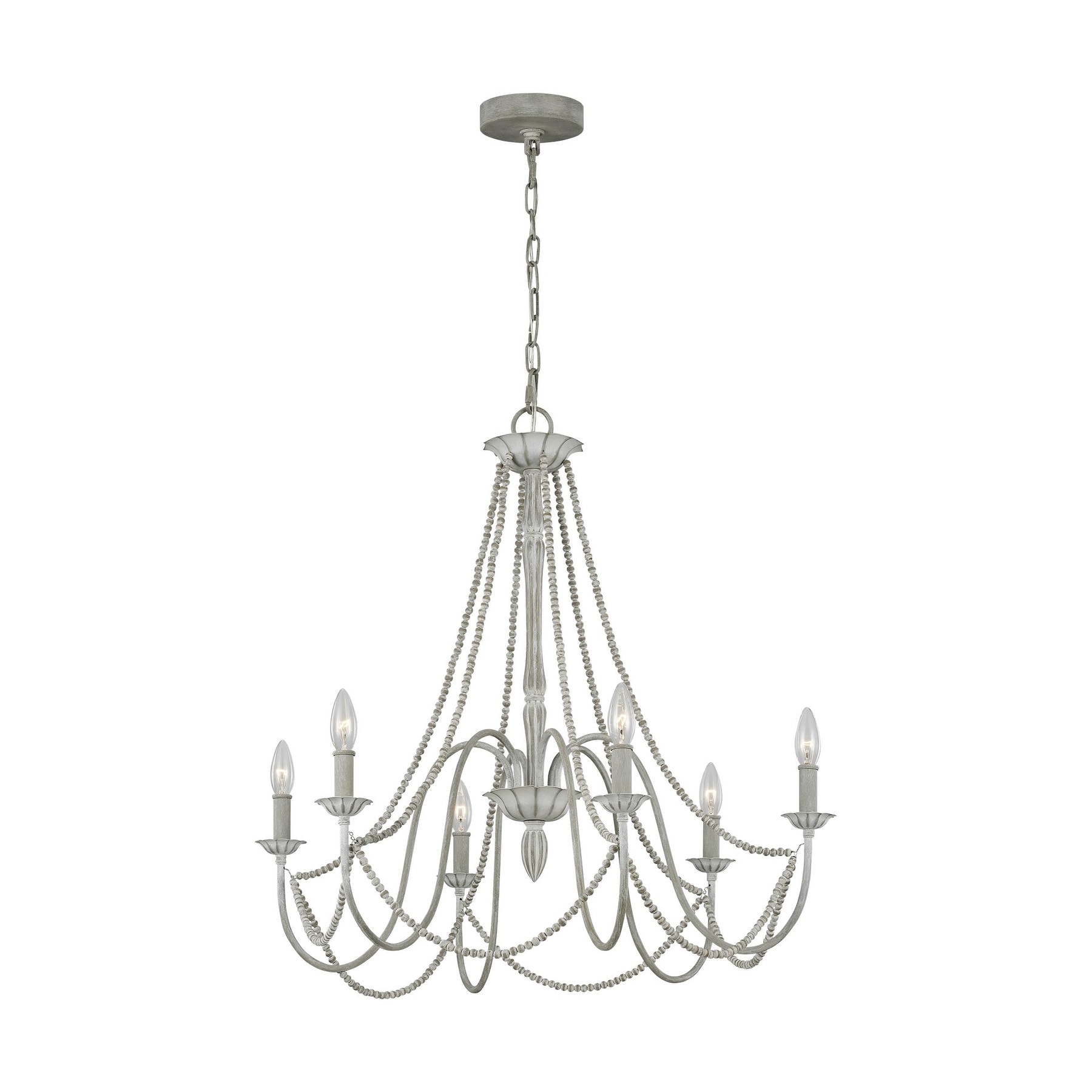 Maryville Washed Grey Steel 6-light Chandelier - Chandeliers For Bedrooms by Overstock.com