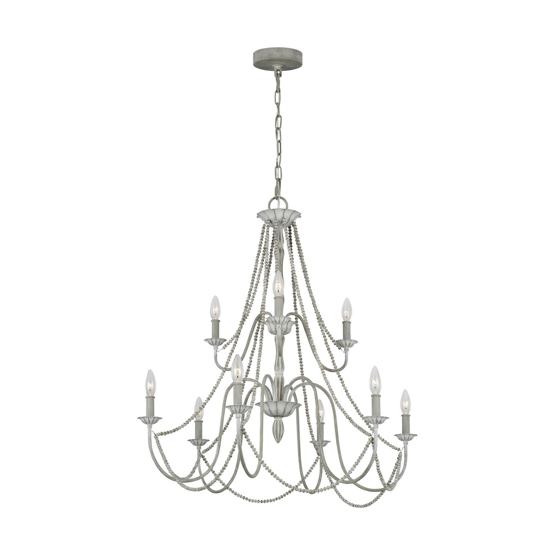 Maryville Washed Grey Steel 9-light Chandelier - Chandeliers For Bedrooms by Overstock.com
