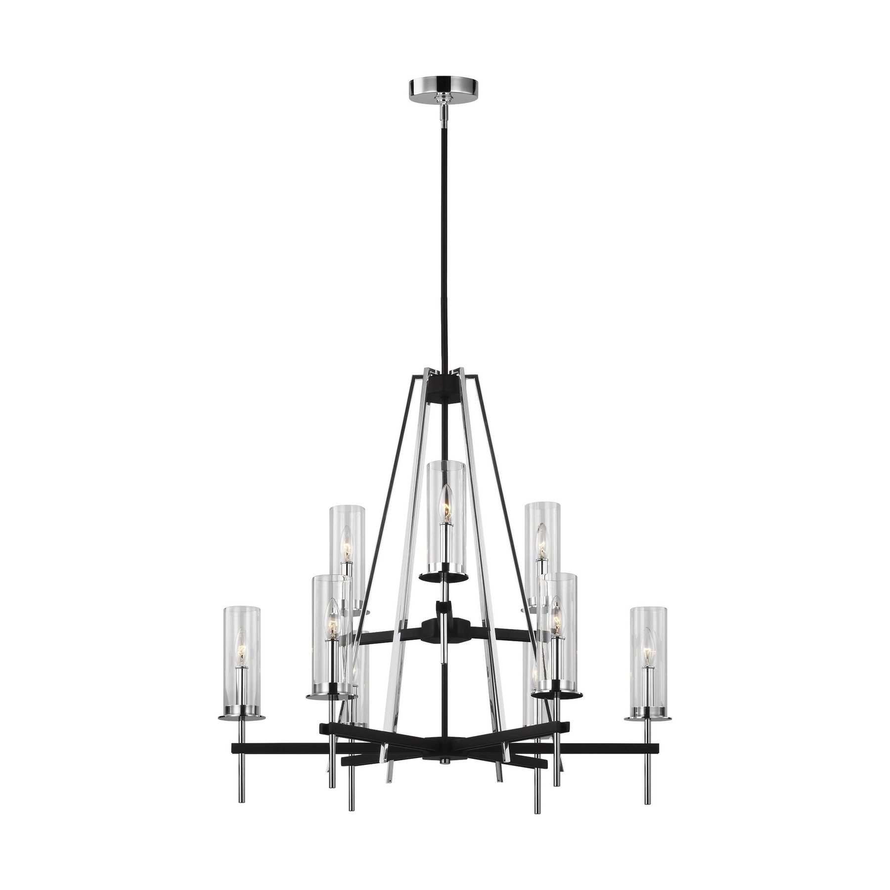 Broderick Textured Black Steel 9-light Chandelier - Chandeliers For Bedrooms by Overstock.com